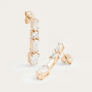 Dangle moissanite earrings MARINA Thumbnail