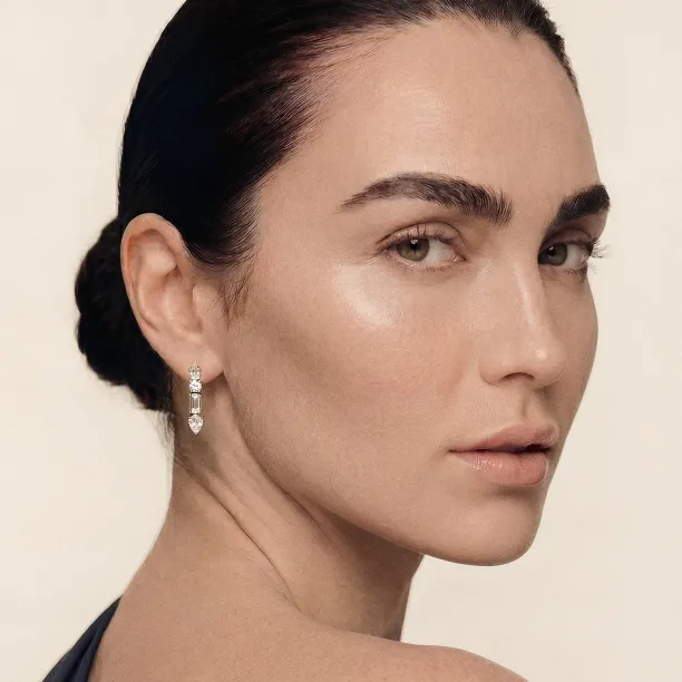 Dangle moissanite earrings MARINA Image