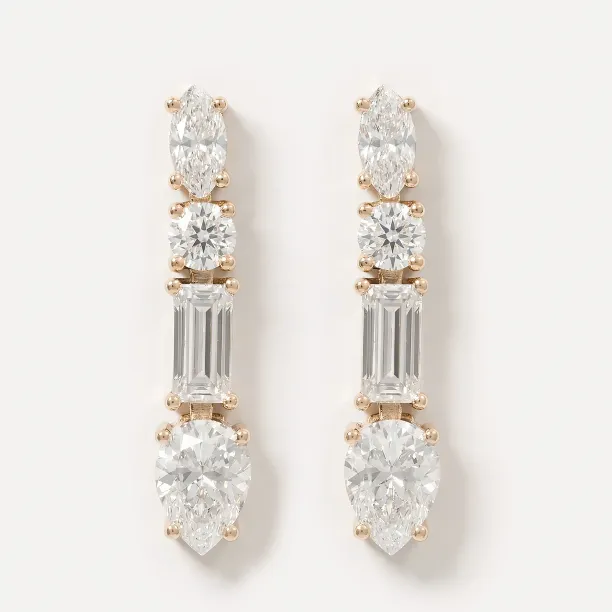 Dangle moissanite earrings MARINA Image