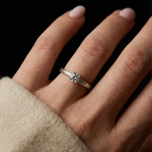 Unusual lab grown diamond engagement ring BRITTANY Thumbnail