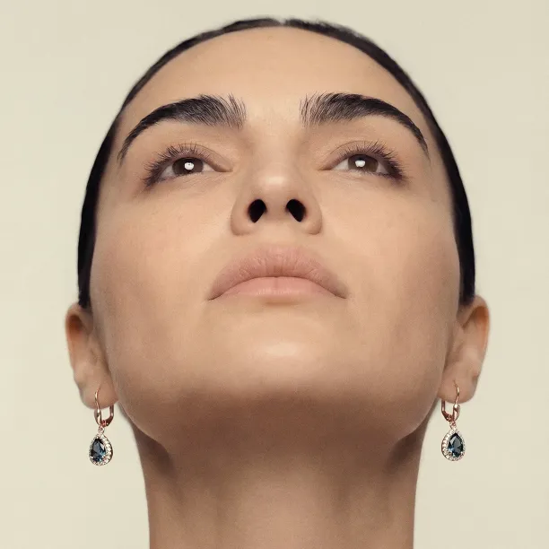 London blue topaz and diamond earrings SISSI Image