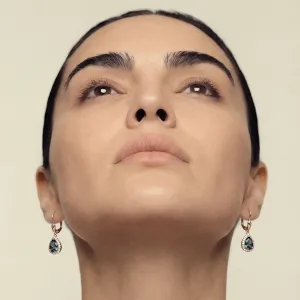 London blue topaz and diamond earrings SISSI Thumbnail