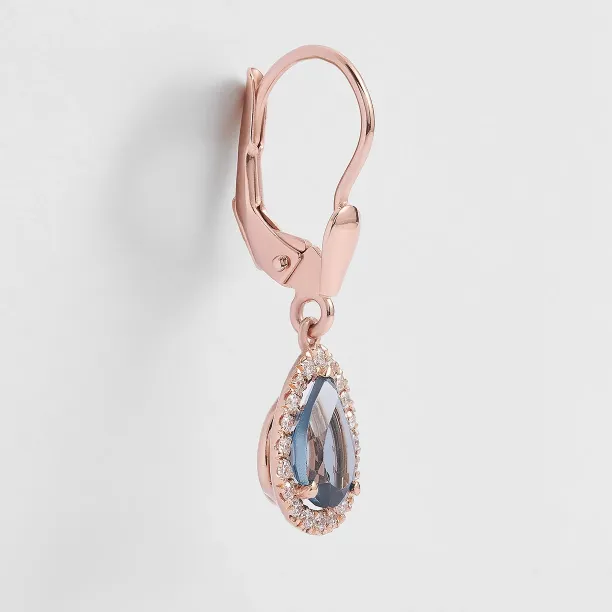 London blue topaz and diamond earrings SISSI Image