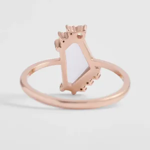 Gold ring with natural sapphire in violet colour SUZANNE Thumbnail