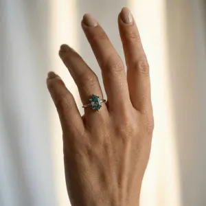 Zlatý prsten s mechovým achátem ve tvaru šestihranu KLERA Thumbnail