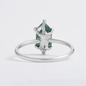 Zlatý prsten s mechovým achátem ve tvaru šestihranu KLERA Thumbnail