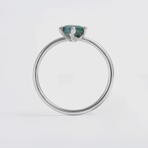 Zlatý prsten s mechovým achátem ve tvaru šestihranu KLERA Image