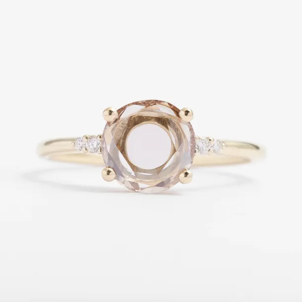 Zlatý prsten s lab grown diamantem a přírodními diamanty SYDNEY 2 Image