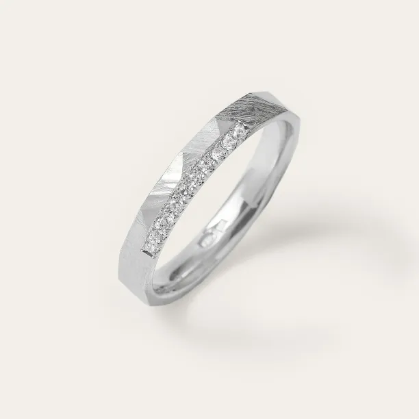 Tepané snubní prsteny s diamanty IRENE Image