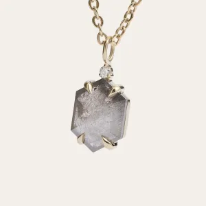 Salt and pepper diamond art deco pendant ARTIS