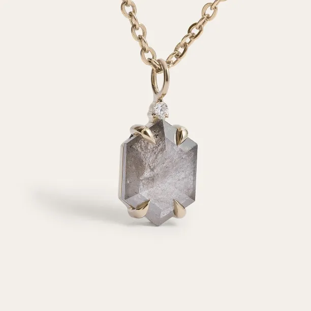 Salt and pepper diamond art deco pendant ARTIS Image
