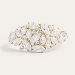 Luxury moissanite cluster ring VALENTINA