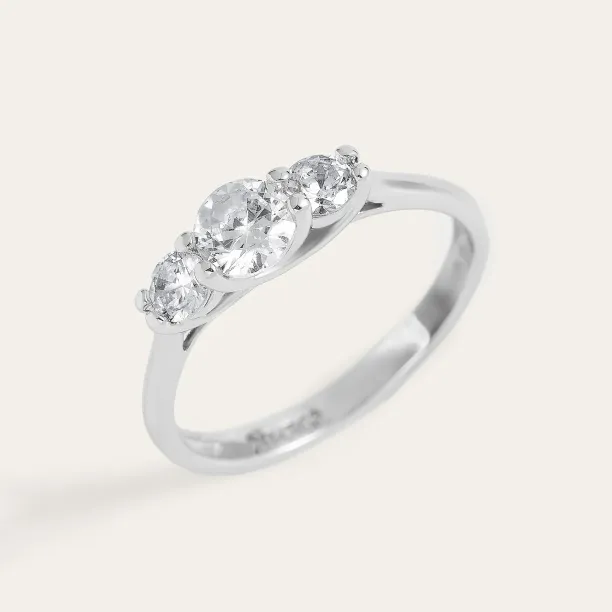 Zlatý zásnubní prsten s diamanty VIZO Image