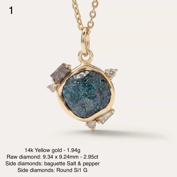 Raw diamond pendant LAURA Image