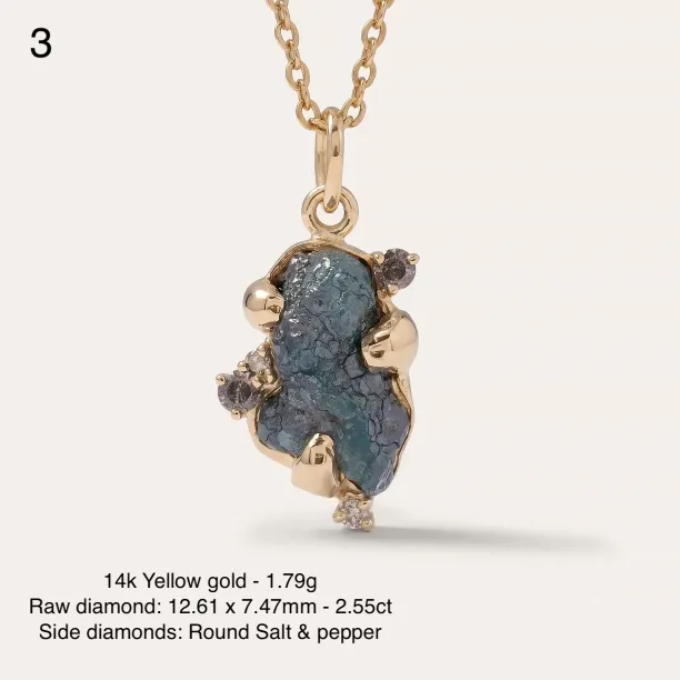 Raw diamond pendant LAURA Image