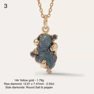 Raw diamond pendant LAURA Thumbnail