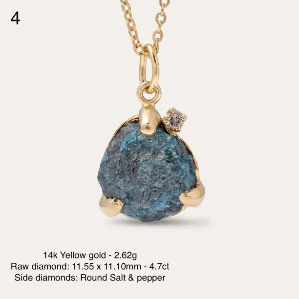 Raw diamond pendant LAURA Image
