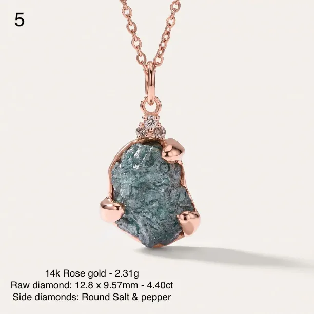 Raw diamond pendant LAURA Image
