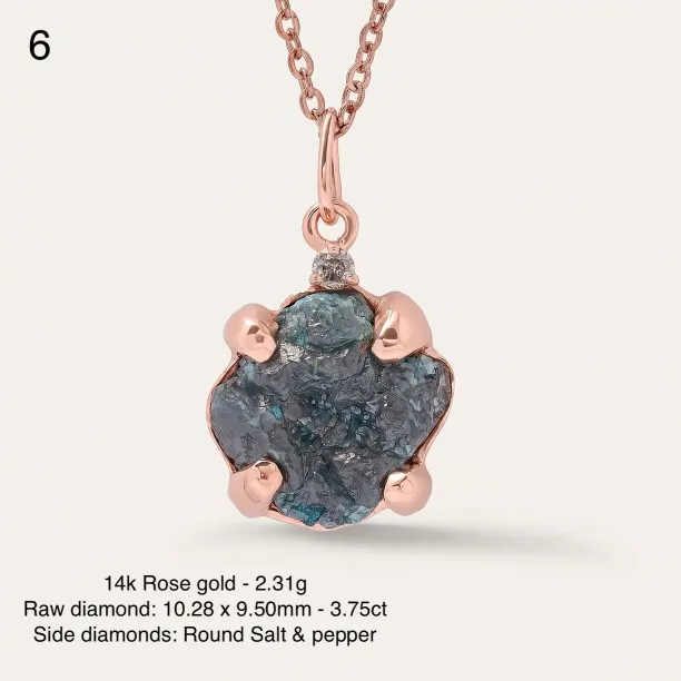 Raw diamond pendant LAURA Image