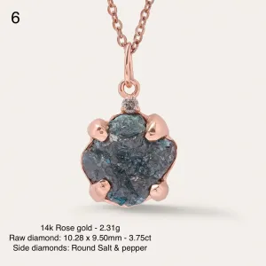Raw diamond pendant LAURA Thumbnail