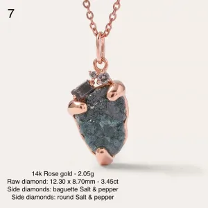 Raw diamond pendant LAURA Thumbnail