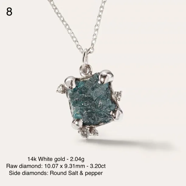 Raw diamond pendant LAURA Image