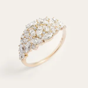 Lab grown diamond cluster ring CHANNELIE