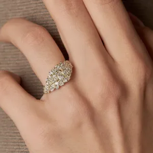 Luxusní cluster prsten s laboratorními diamanty CHANNELIE Thumbnail