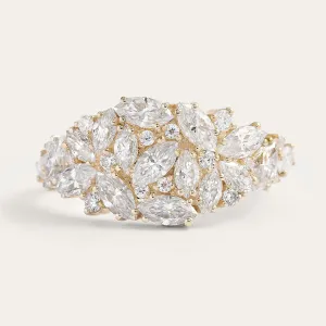 Lab grown diamond cluster ring CHANNELIE