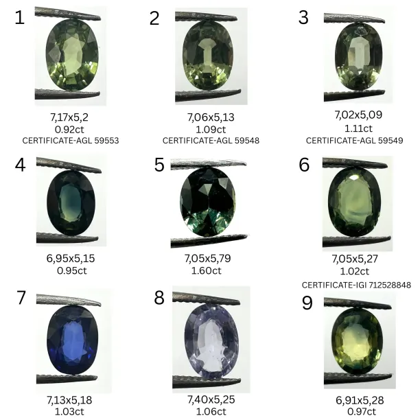 Luxusní prsten s modrozeleným safírem a diamanty HAZEL Image