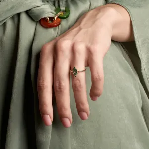 Engagement lab-grown sapphire ring CATRICE