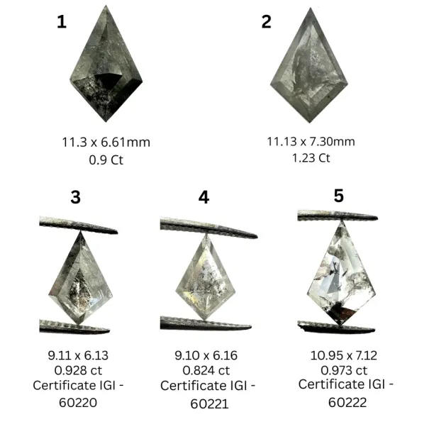 Zásnubní prsten s kite salt and pepper diamanty QUEST Image