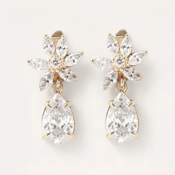 Originální visací náušnice s lab grown diamanty MARISSA Image