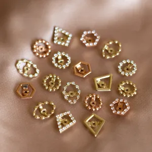 Zlaté náušnice s vyměnitelným drahokamem a lab grown diamanty FLORES Thumbnail