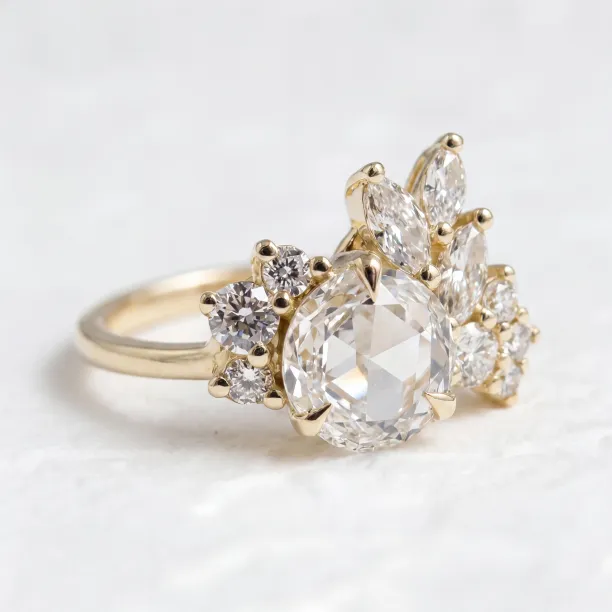 Zlatý prsten s lab grown diamanty VESNA Image