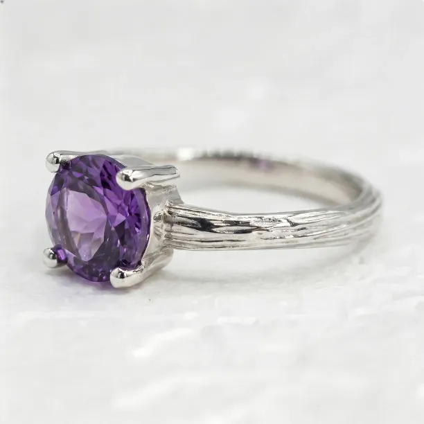 Amethyst twig ring VIOLETTE Image