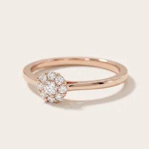 Pave diamond engagement ring CÉLINE