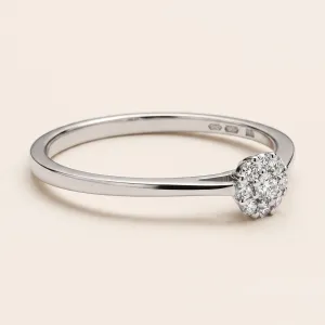 Pave diamond engagement ring CÉLINE Thumbnail