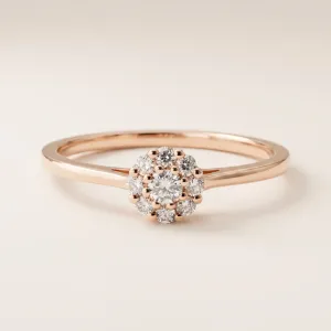 Pave diamond engagement ring CÉLINE