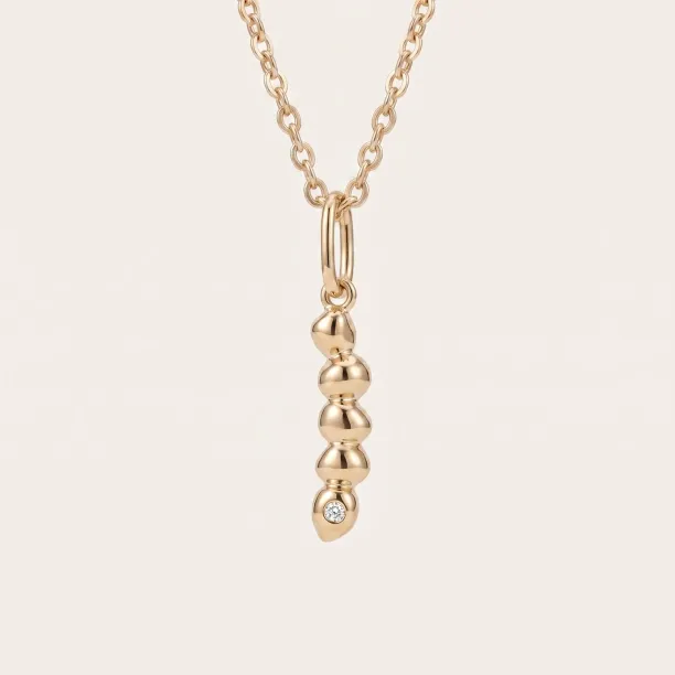 Minimalistický zlatý náhrdelník s diamantem CORINNE Image