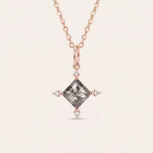 Unique salt and pepper diamond necklace CRESSIDA Thumbnail