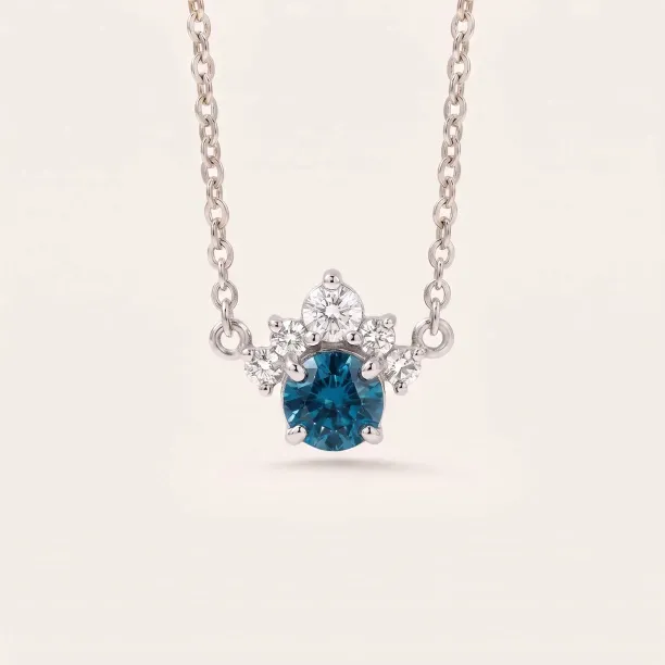 Zlatý náhrdelník s london blue topazem a diamanty LAM Image