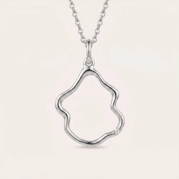 Minimalist diamond necklace DOMINIQUE Image