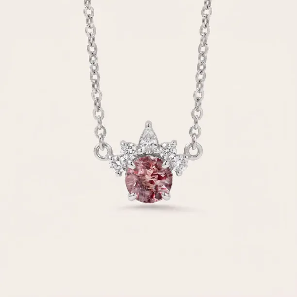 Zlatý náhrdelník z minerálu lepidokrokit a s diamanty PINKIE Image
