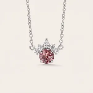 Zlatý náhrdelník z minerálu lepidokrokit a s diamanty PINKIE
