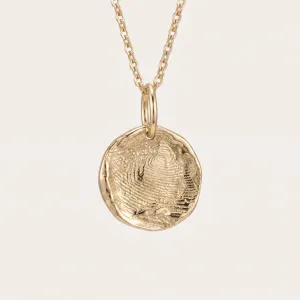 Gold necklace with custom fingerprint PALMER Thumbnail