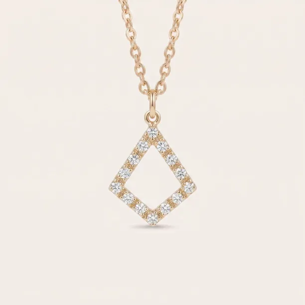 Zlatý náhrdelník s kite přívěskem s laboratorními diamanty HEATHER Image
