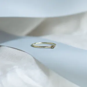 Zlatý minimalistický prsten s černým diamantem BRUNO Thumbnail