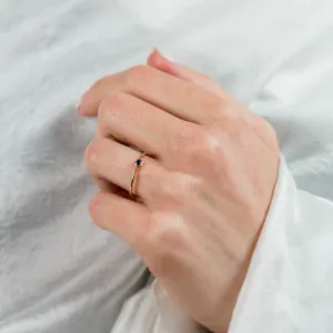 Minimalistický prsten s černým diamantem BLAIZE Thumbnail