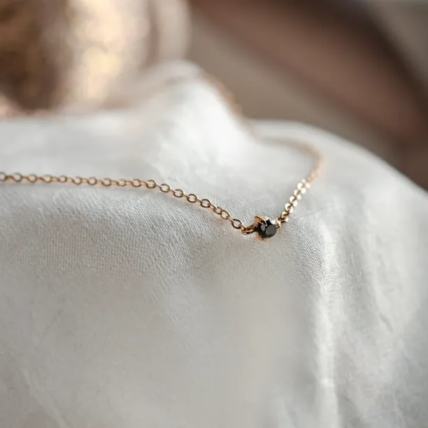 Minimalistický náramek s černým diamantem BLAKE Image